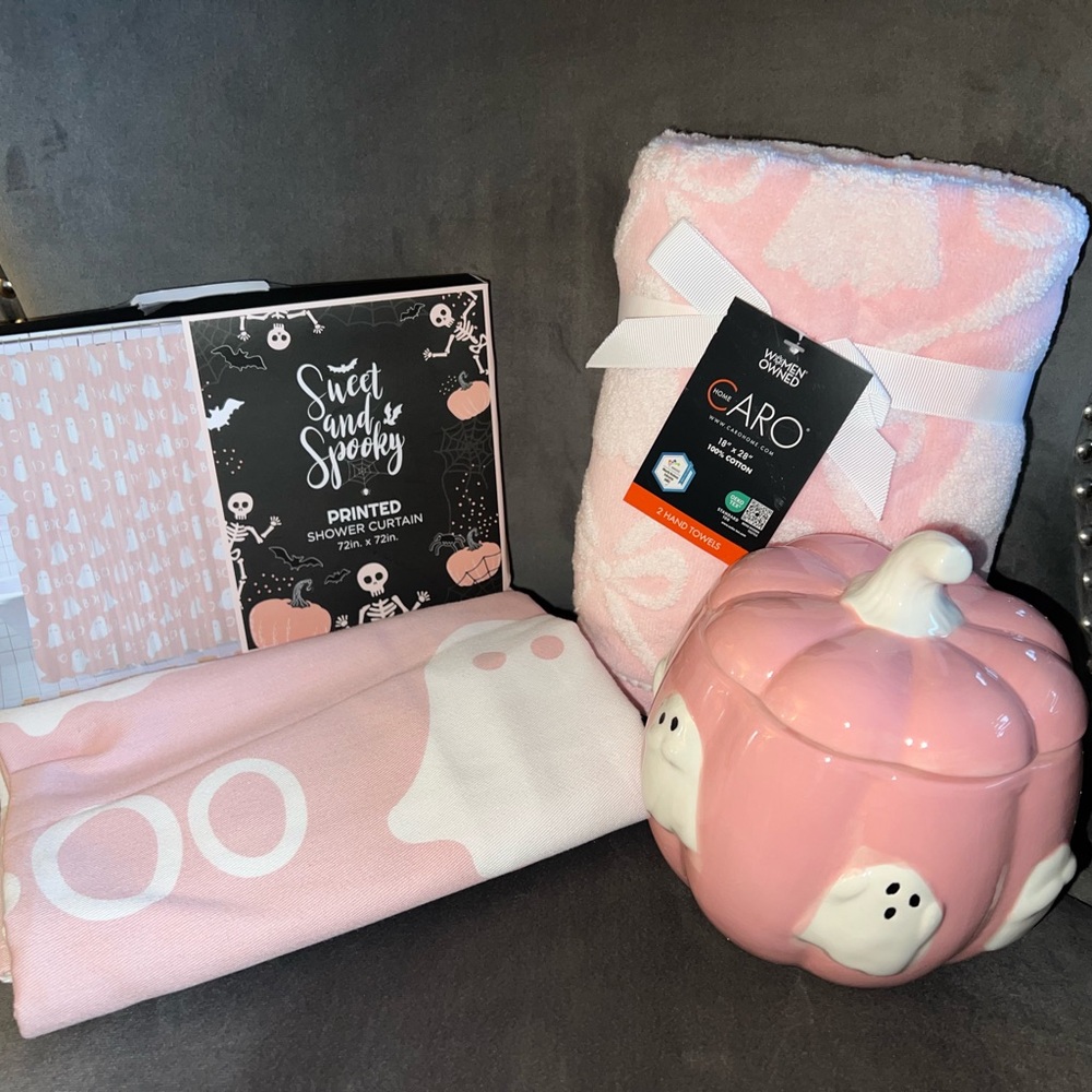 Pink Halloween Bathroom Bundle